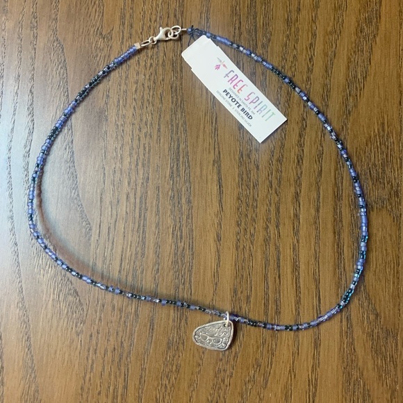 NWT PEYOTE BIRD X FREE SPIRIT GEUNINE CRYSTAL AND STERLING NECKLACE - Picture 1 of 2
